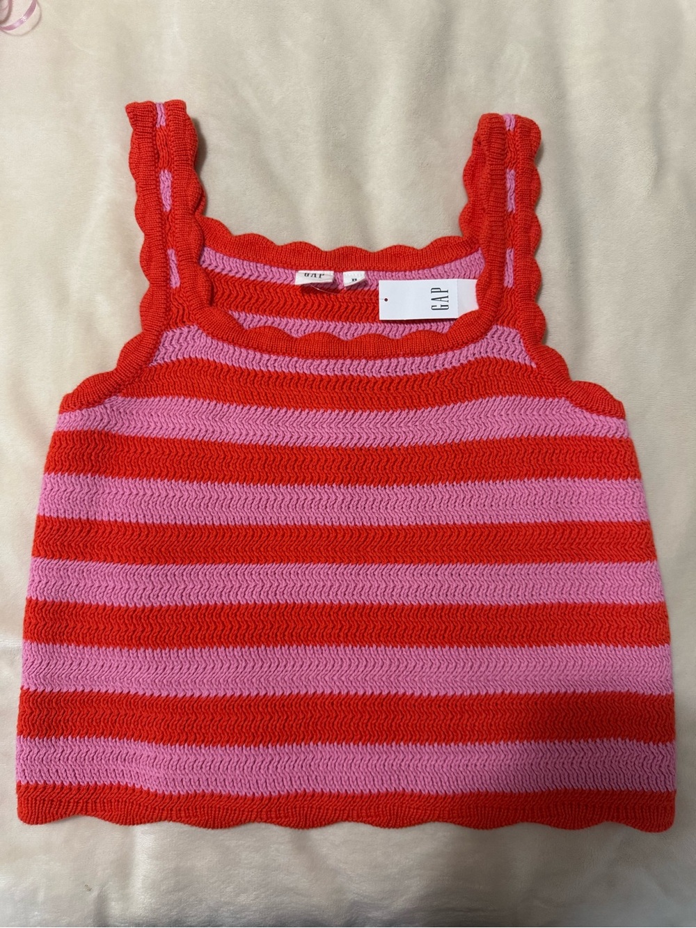 GAP Striped Knit Tank Top